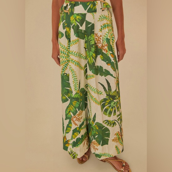 Farm Rio Tropical Forest Off-White Pants - Picture 3 of 10